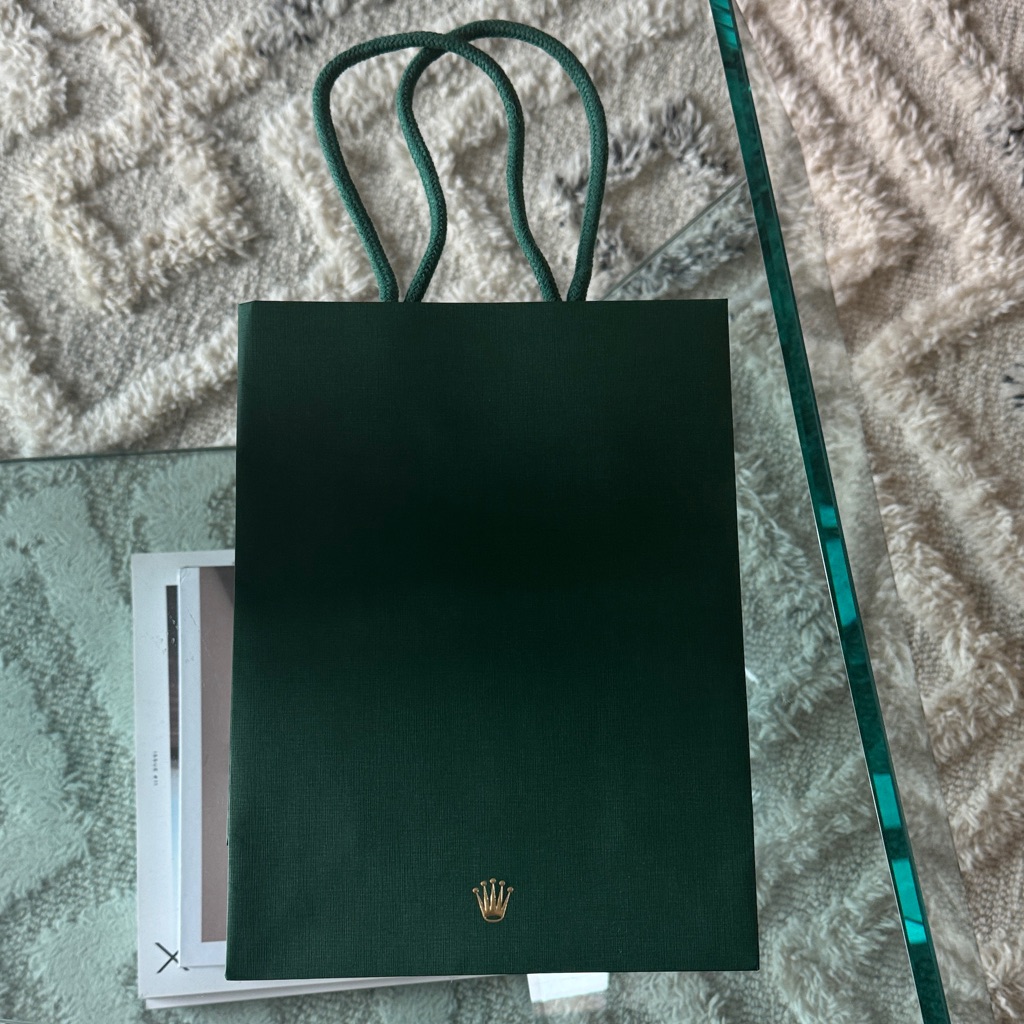 Rolex Emerald Green Bag With Gold Crown Rolex Emerald Green Bag With Gold Crown